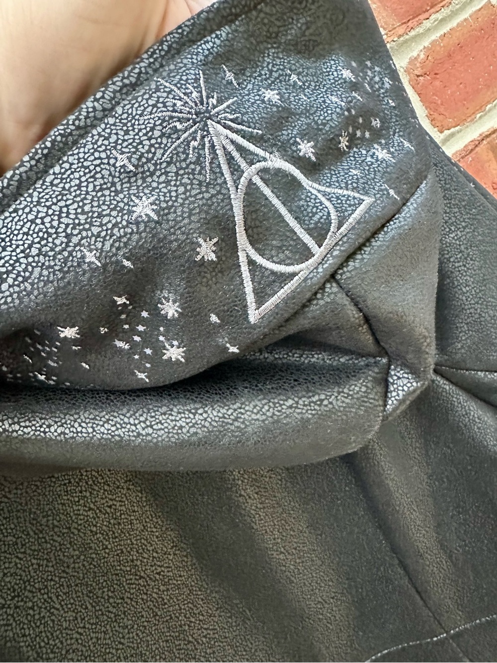 Torrid x Harry Potter ✨Faux Suede ✨ Black Embroidered Coat ✨ Size 1 (14/16) - Picture 5 of 17